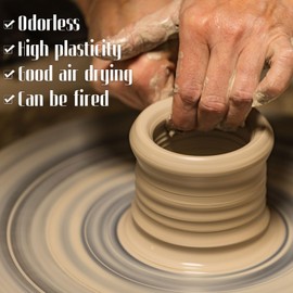 Landical 6 Pack Air Dry Clay 6 lbs Self Hardening Pottery Clay Porcelain Clay All Purpose Natural Modeling Clay for Adults Kids Beginners Advanced Sculptors DIY Crafts Art, 6 Colors