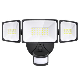 Onforu LED Spotlight with Motion Sensor Outdoor 36 W, 3600 LM LED Spotlight Outdoor Light with Adjustable 3 Heads, 6500 Cool White LED Spotlight, IP65 Waterproof Floodlight for Garage, Garden