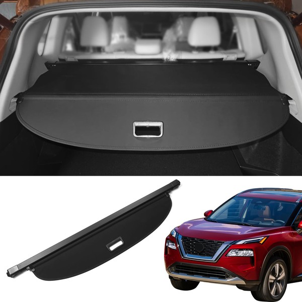 Rongtaod Cargo Cover Compatible with 2021 2022 2023 Nissan Rogue Cargo Cover Retractable Trunk Shade Shield Security Cover Rogue Accessories