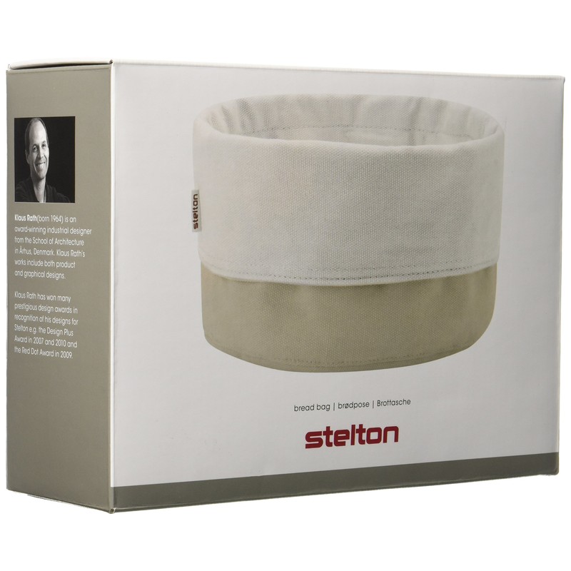 Stelton 1323 bread bag, sand / white, cotton, white, 23