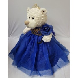 KINNEX COLLECTIONS SINCE 1997 20" Quince Anos Quinceanera Last Doll Teddy Bear with Dress (Centerpiece) B16631-15G (Royal Blue)