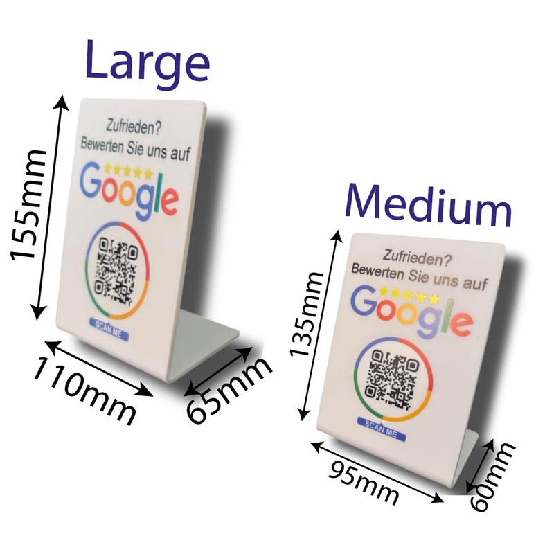 Google Review Stand Sign Display for Businesses Shop Shops Restaurants