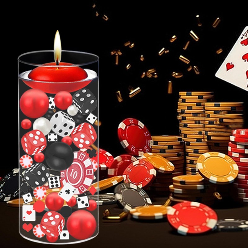 FEICUIBEXI 414 Pcs Casino Theme Vase Fillers for Table Centerpieces