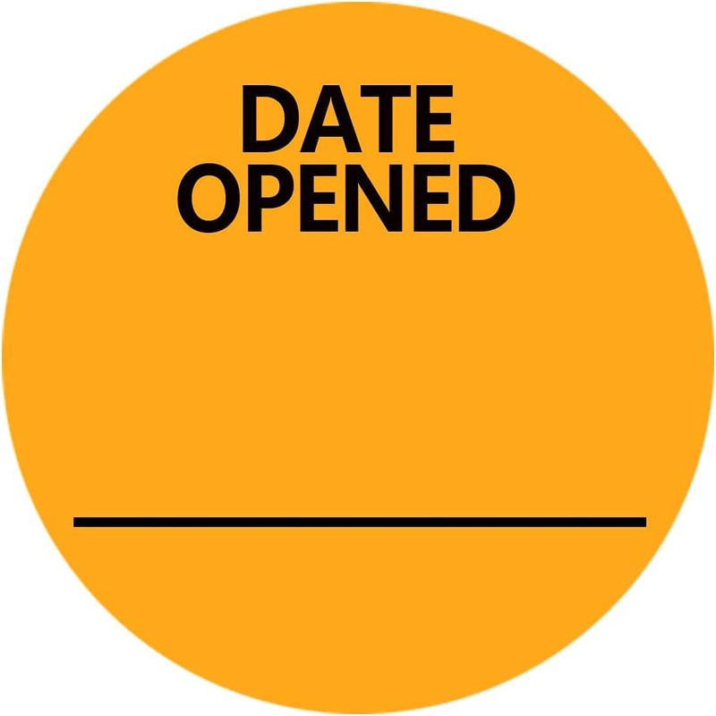 Date Opened Stickers 1.25 Inch Medication Instruction Labels 1000 Pcs