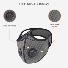 FuturePPE Mesh PRIMO Reusable Sport Mask with Activated Carbon Filter - Ultimate Protection for Dust, Pollen, & More