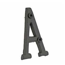 FiveSeasonStuff Vintage Decorative Cast Iron Letters with Mounting Screws (A)