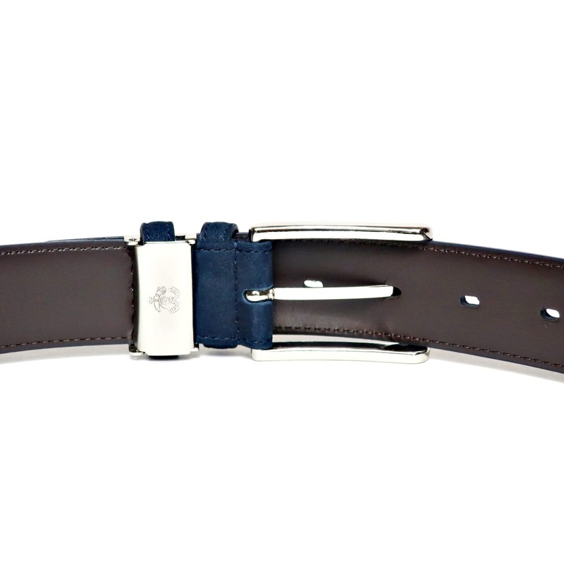 Keith KE21228-29 Men's Belt, Genuine Leather, Navy, Nubuck, Business &