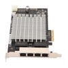 PoE Network Card 4 RJ45 Ports PCIe Slot 2.5G 30W