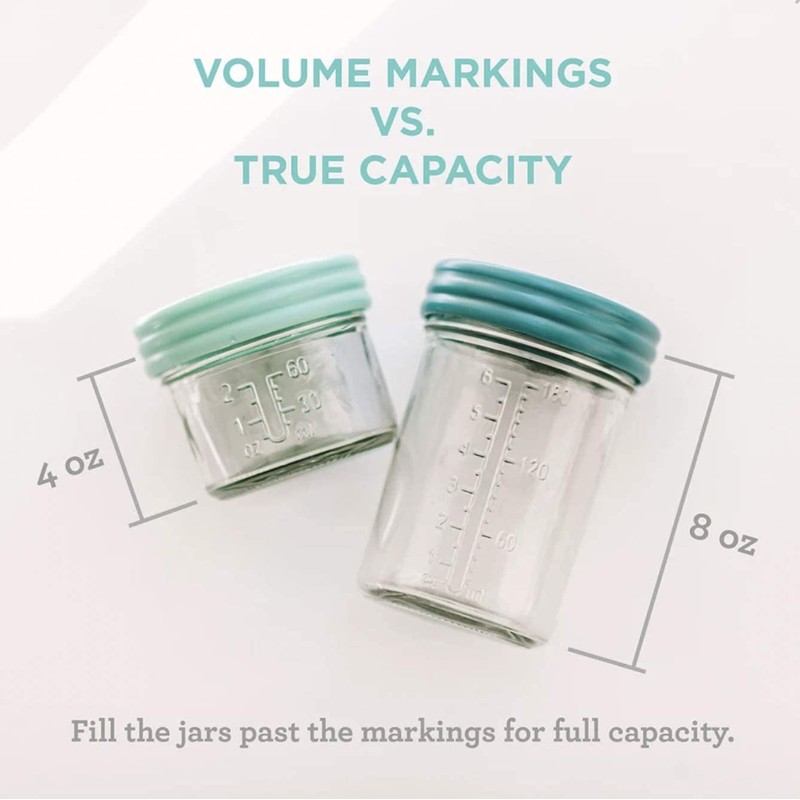 Mason Jar Storage for Breastmilk (Mixed Jar Set (8 Pack))