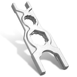 Yaocom 7-3/4 Spud Wrench Flush Valve Wrench Ergonomic Multiple Wrenches for Servicing and Installing Flushometers Spud with Smooth Jawed for Preventing Chrome Damage