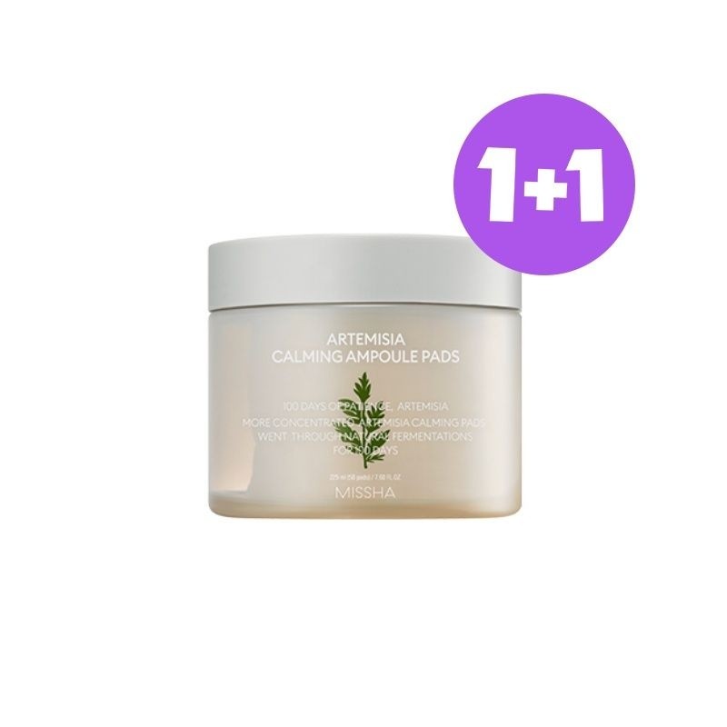 Missha Artemisia soothing ampoule pads (50 sheets) / 개똥쑥 진정
