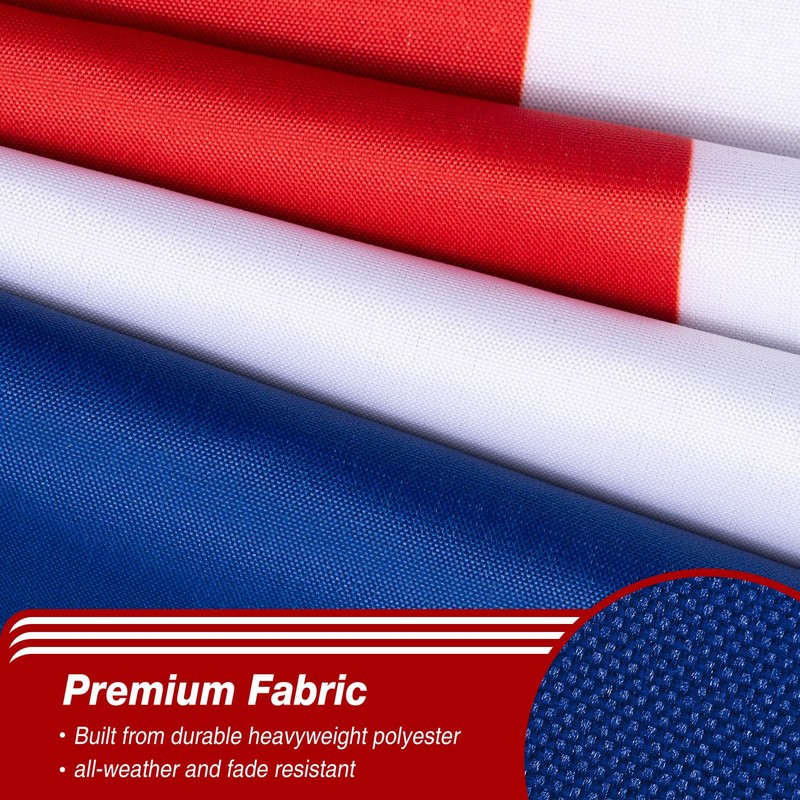 Dominican Republic Flag 3x5 ft Outdoor, Double Sided 3 Ply