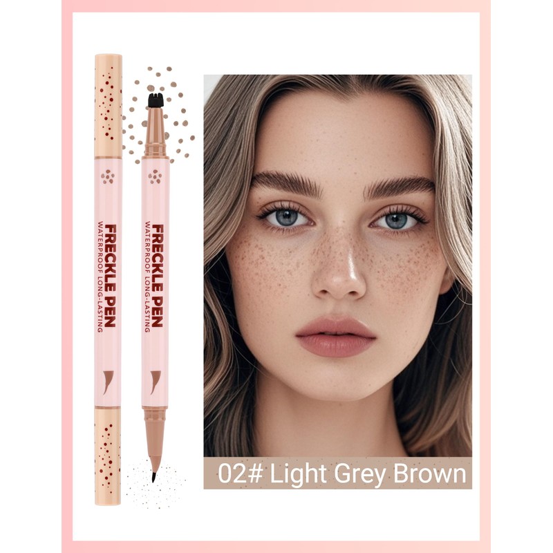 Erinde 2-In-1 Dual-Ended Freckle Pen & Freckle Stamp, Waterproof Freckles