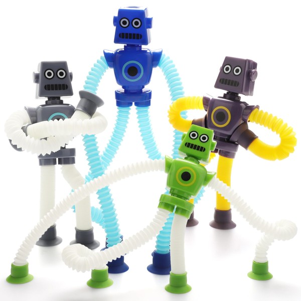 Boxgear 4 Pieces LED Telescopic Suction Cup Giraffe Toy, Shape