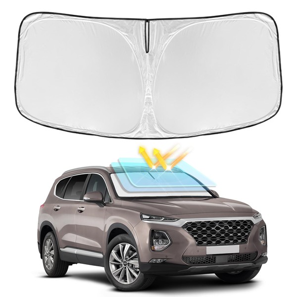ZOIBV for Hyundai Santa Fe 2019-2024 Windshield Sun Shade -