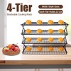 4-Tier Collapsible Cooling Rack – 16" x 10" Adjustable Stackable