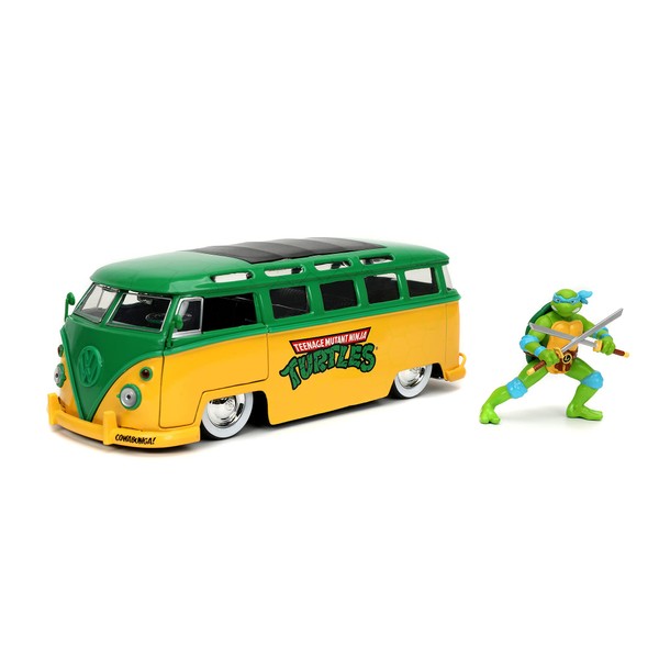 JADA TOYS 253285000 1:24 Ninja Turtles(TMNT) Scale Van with Figure, Multicoloured