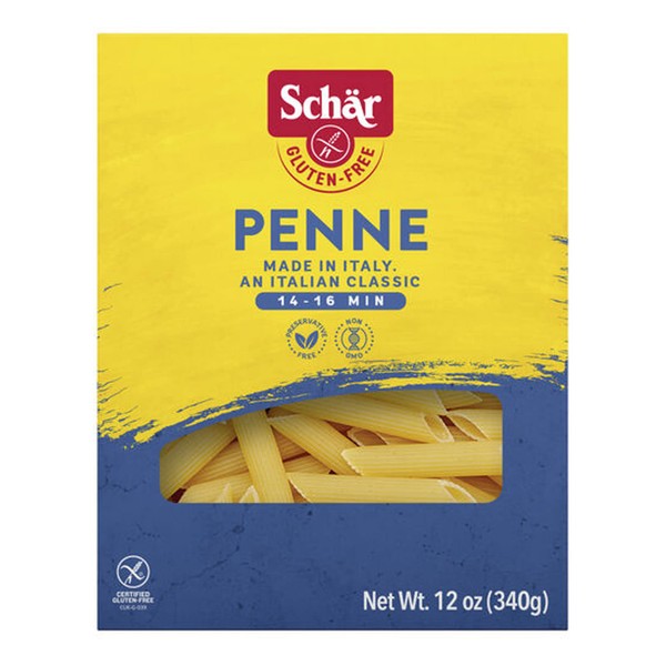 Schar - Penne - Certified Gluten Free - No GMO's, Lactose or Wheat - (6.2 oz) 5 Pack