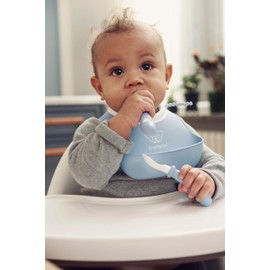 BabyBjörn Small Baby Bib, 2-pack, Powder green/Powder blue