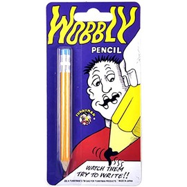 Wobbly Pencil Practical Joke - Realistic Looking Rubber Tipped Pencil