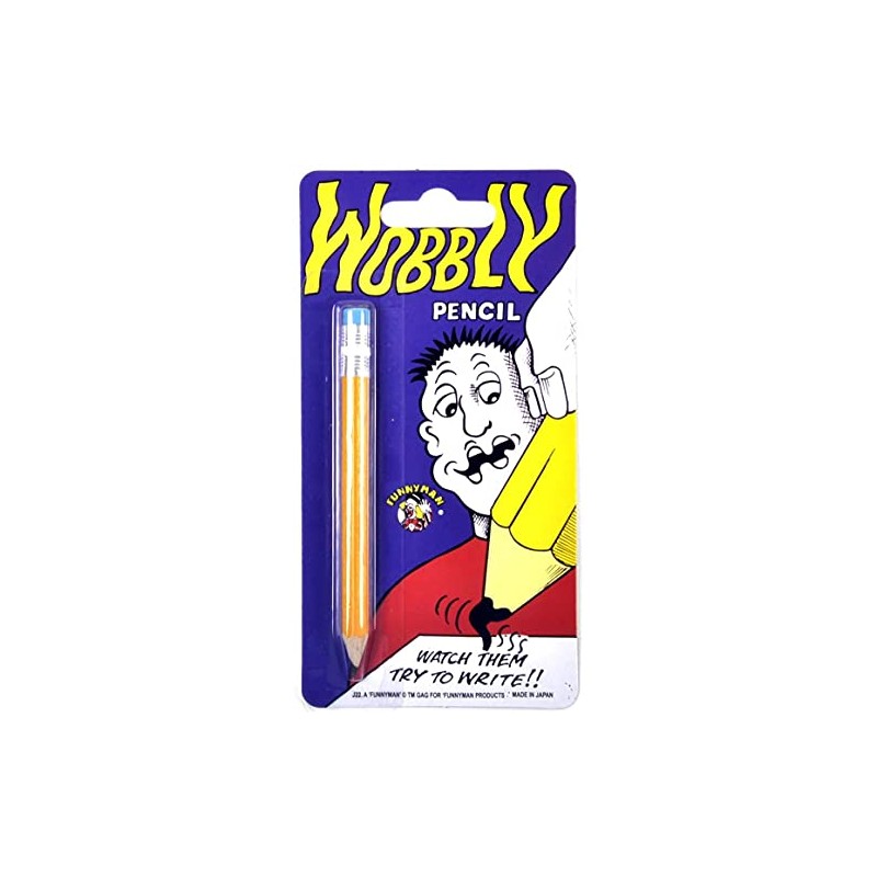 Wobbly Pencil Practical Joke - Realistic Looking Rubber Tipped Pencil