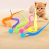 YISHANGFA Bouncy Balls for Cats-5 Packs，Fuzzy Worm Cat Worm Toys