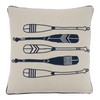 SARO LIFESTYLE Naviguer Collection Oars Throw Pillow Cover, 18", Navy