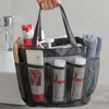 Multi-purpose Mesh 8-Pocket Bath Bag Beach Bag Drainage Pink 2ea