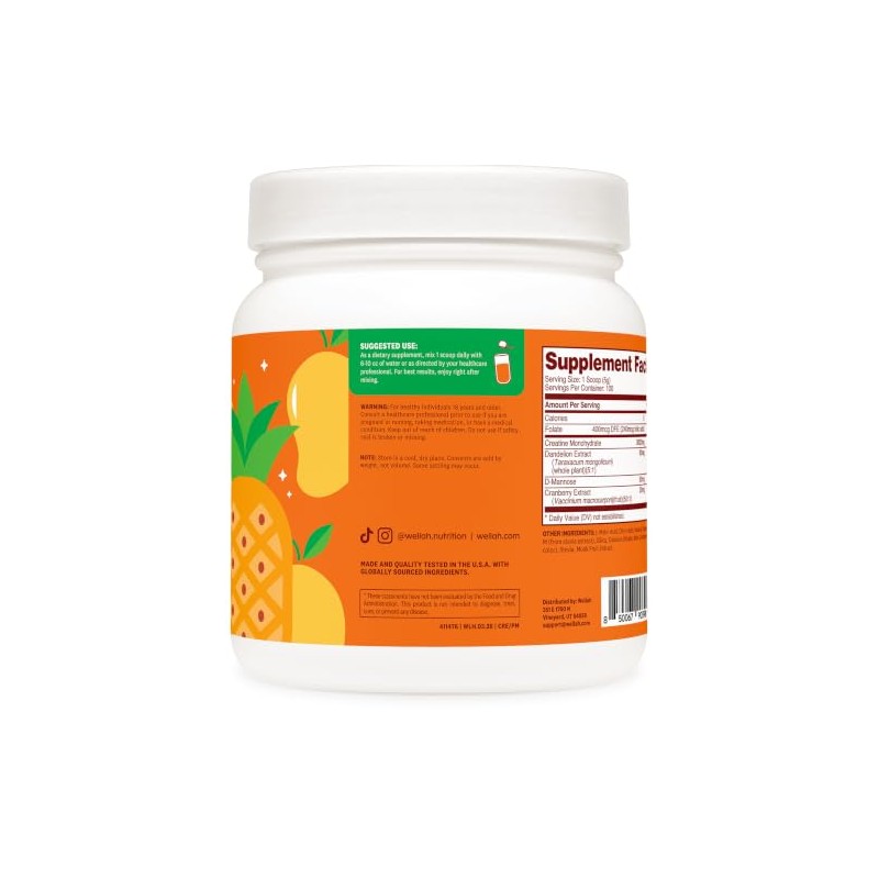 Wellah Creatina para mujeres - Monohidrato de creatina con extracto