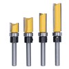 4Pcs Trim Hinge Router Bit Round Silver Yellow 1/4in Shank