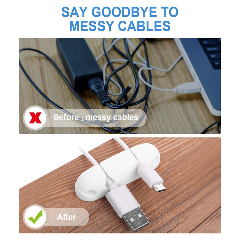 WLLHYF Cable Clips 3PCS Cord Wire Organizer Cable Management Holders