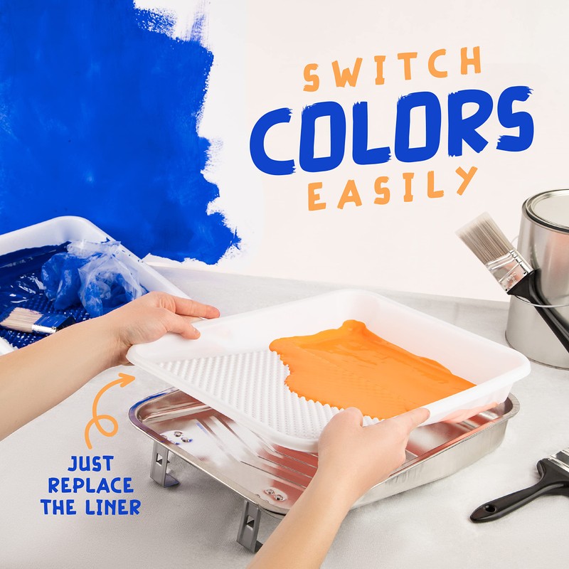 Unvert Paint Tray and Liner Set, Set Includes 9" Reusable