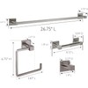 Design House 188532 Karsen 4-Piece Bathroom Accessory Kit, Satin Nickel