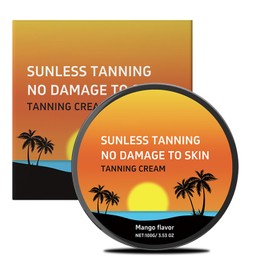 AmiCera Tanning Accelerator, Gradual Tan Cream with Beta Carotene, Tanning Enhancers for Sunbed Sun Fast Sunkissed Tan Natural Bronze Intensive Tanning Gel Moisturiser, Fast Absorbing, Mango 100g