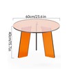 Dewrhiixe Acrylic Round Coffee Table, Clear Circle Modern Lucite Side