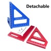 Woodworking Square Protractor, 3D Multi Angle Triangle Ruler Scriber 45/90