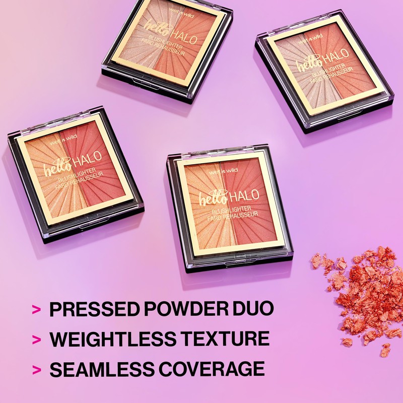 Wet n Wild MegaGlo Blushlighter, Blendable Blush & Highlighter Set,