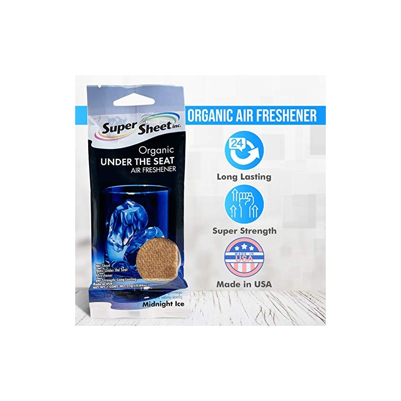 Super Sheet, Organic Under the Seat Car Air Freshener, Long