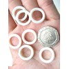 50pcs of Curtain Roman Blind Cord Rings 15 mm White