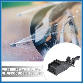 A ABSOPRO 3 Pcs No.6E0955985B/6E0955985A Front Windshield Washer Nozzles Washer Spray Jet for VW Golf 1999-2006 for VW Jetta 1999-2005 Item Replacement