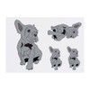 Azeeda 4 x 'Grauer französischer Bulldoggenwelpe' Temporäre Tattoos - Wasserfest,