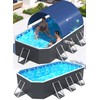 StarOcean Foldable Pool with Canopy,Non Inflatable Pool,Large Foldable Swimming Pool