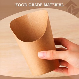 MOLFUJ 12 Oz French Fries Holder, 50 Pcs Kraft Paperr Charcuterie Cups Disposable, Mini Brown Party Serving Boxes Containers for Popcorn, Appetizer, Dessert, Cheese, Wedding Food