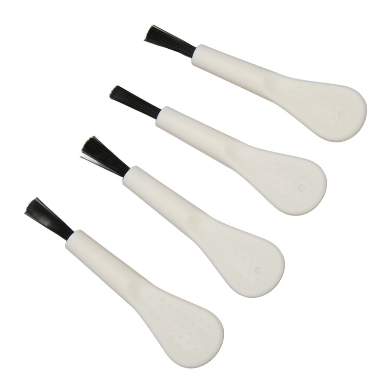 20pcs White Handle Black Hair Sound Aid Cleaning Brush Professional