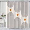 GKLEASG Boho Mid Century Extra Long Shower Curtain, 72Wx78H Minimalist