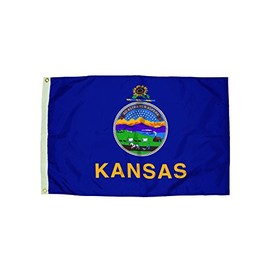 All Star Flags 3x5' Kansas Nylon State Flag - All Weather, Durable, Outdoor Nylon Flag