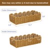 Scalloped Toilet Paper Basket: Water-Resistant Handmade Organizer - Natural Tan