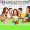 Kesfey Lime Green 3 Pack Premium Plastic Tablecloths for Parties