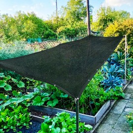 Cisvio Black 70% Shade Cloth with Brass Grommets 6x15 FT Customiable Pergola Cover for Garden, Carport, Greenhouse, Kennel, Chicken Coop