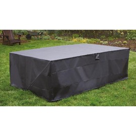 Garden Store Direct Rattan Garden Furniture, 4 Piece Patio Set Table Chairs - Grey/Grey, Black/Cream or Brown/Brown (Protective Cover)